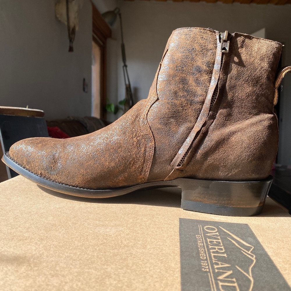 Brand New Suede Overland Cowboy Boots